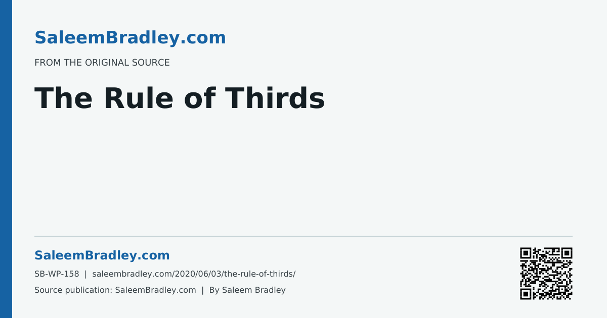 The Rule of Thirds